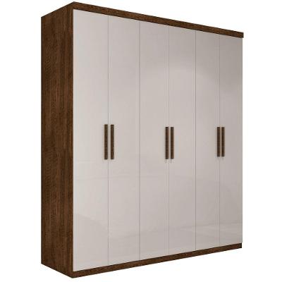 Roupeiro Casal Turquia Seis Portas Malbec Off White