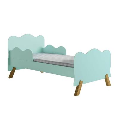 Mini Cama Nuvenzinha Verde Com Proteção Lateral E Colchão