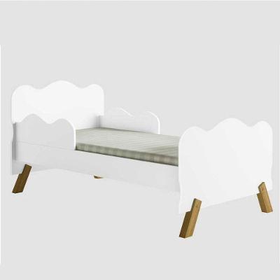 Mini Cama Nuvenzinha Branca Com Proteção Lateral