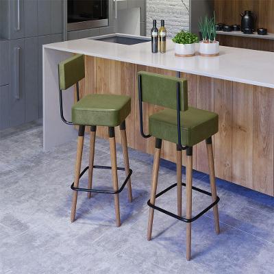 Conjunto 2 Banquetas Barcelona Tecido Sintético Verde