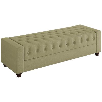 Recamier Calçadeira Bau 160 Cm Pes Mdf Parri Linho Sl 75 Peer Sl 75