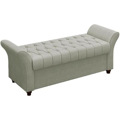 Recamier Calçadeira Bau 160 Cm Pes Mdf Ogeo Linho Sl 76 Peer Sl 76