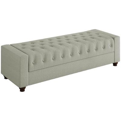 Recamier Calçadeira Bau 160 Cm Pes Mdf Parri Linho Sl 76 Peer Sl 76