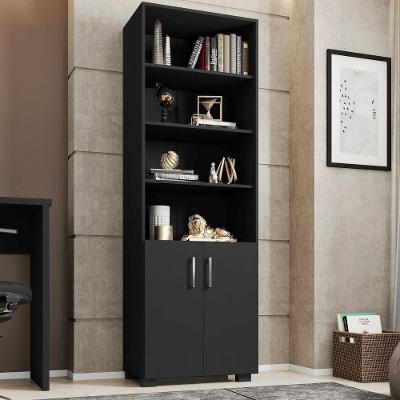Livreiro Multiuso Com Portas Samara Preto
