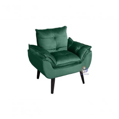 Poltrona Opala Veludo Verde