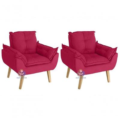 Kit 02 Poltrona Opala Vermelho