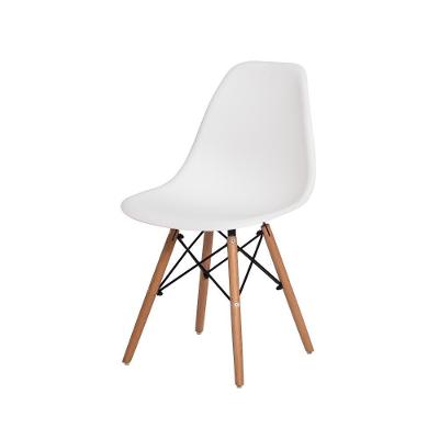 Cadeira p/Mesa De Jantar Cozinha Base Madeira Branca Branco