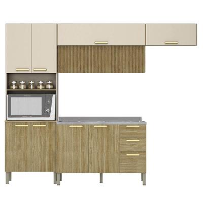 Armário De Cozinha 5 Peças Urban02 Balcão Com Pia 120cm K02 Freijó/vanilla - Mpozenato