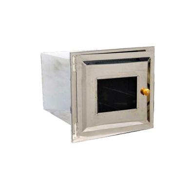 Forno Fogão A Lenha Inox Frente Vidro Sem Cinzeiro 50X35X30