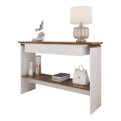 Aparador Buffet Charles Com 2 Gavetas 136 Cm Branco/naturale Branco/naturale