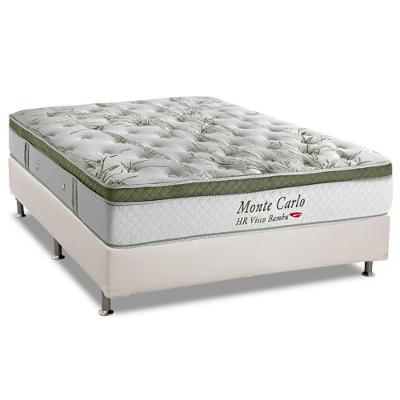 Cama Box Casal: Colchão Molas Herval MasterPocket Ensacadas Monte Carlo Visco + Base CRC Courano White(138x188)