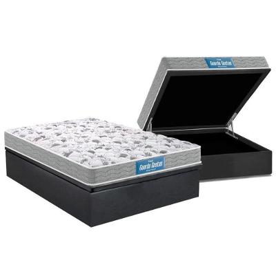 Cama Box Baú Casal: Colchão Espuma Probel D45 / EP Guarda Costas PróExtreme Double Face+ Base CRC Suede Gray(138x188)