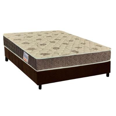Cama Box Casal: Colchão Anatômico Orthoflex D33/Ep Matera + Base Crc Suede Brown(138X188)