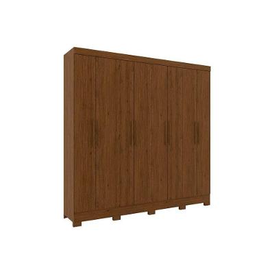 Guarda Roupa Casal 8 Portas e 4 Gavetas B51 Castanho - Henn