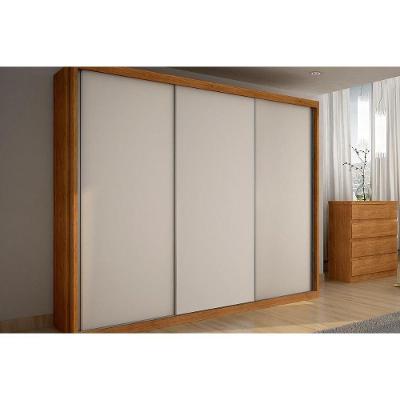 Guarda Roupas 3 Portas de Correr   e 6 Gavetas Paradizzo Gold  Cumaru/Fendi - Novo Horizonte