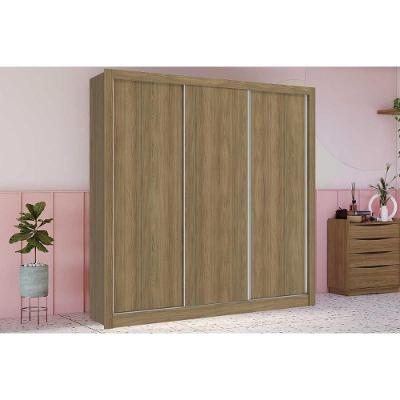 Guarda Roupa Casal 3 Portas de Correr e 2 Gavetas M570 Nogueira - Kappesberg