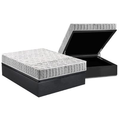 Cama Box Baú Casal: Colchão Espuma Anjos D33 Orthosono + Base CRC Suede Gray(138x188)