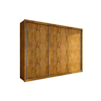 Guarda Roupa Casal 3 Portas de Correr e 6 Gavetas Paradizzo Gold Freijo Cumaru - Novo Horizonte