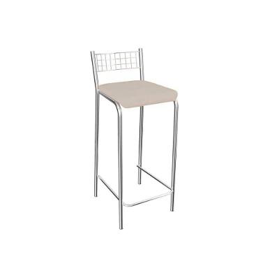 Banqueta Sala de Jantar Gênova 1B705CR 1 Un Cromado/Courano Nude - Kappesberg