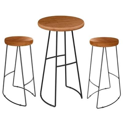 Mesa Bistrô Com 2 Banquetas Deativas Aurora Peroba Preto