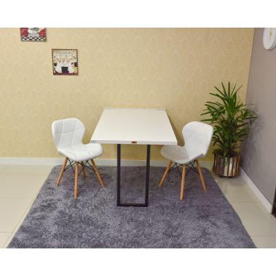 Conjunto Mesa Dobrável Retrátil 120x75 Branca e 2 Cadeiras Slim Branca