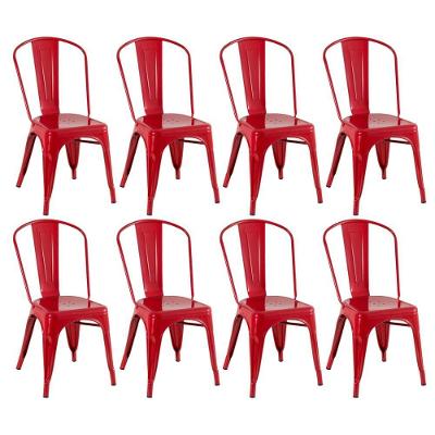 Kit 8 Cadeiras Vermelho