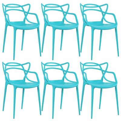 Kit - 6 X Cadeiras Masters Allegra - Azul Tiffany