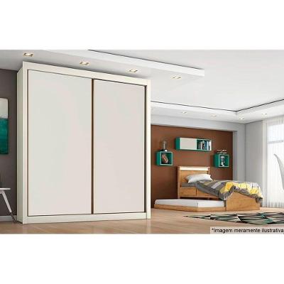Guarda Roupa Casal 2 Portas de Correr e 4 Gavetas Zurique Braúna - Europa