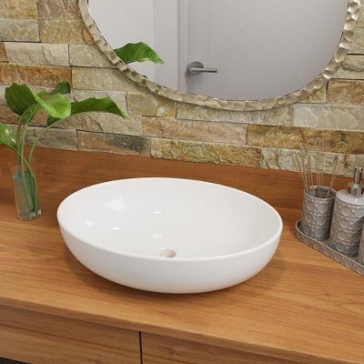 Cuba Pia Para Banheiro Oval Luna Branco Branco