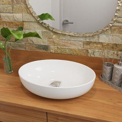 Cuba Pia Banheiro Luna Valvula Click Inox Branco Branco
