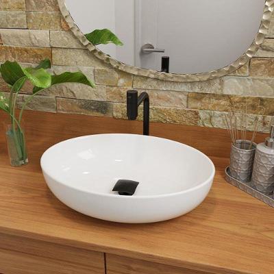 Cuba Pia Banheiro Luna Torneira Inox Valvula Click Black Branco Branco