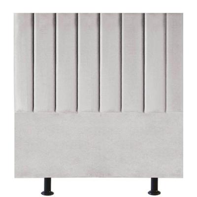 Cabeceira Estofada Cama Solteiro 90 Cm Sophia Carla Suede Cor:cinza Claro