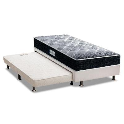 Cama Box c/Auxiliar Solteiro: Colchão Anatômico Probel D33/EP Advanced Tech1500 + Base CRC Courano Branco(88x188)