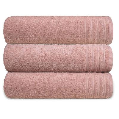 Kit 3 Toalha Gigante Banhão Fio Penteado 100% Algodão Twist - Rosa