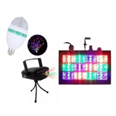 Jogo De Luz Strobo Balada Glogo Lampada E Laser