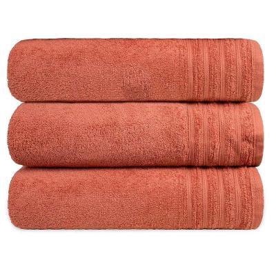 Kit 3 Toalha Gigante Banhão Fio Penteado 100% Algodão Twist - Ferrugem