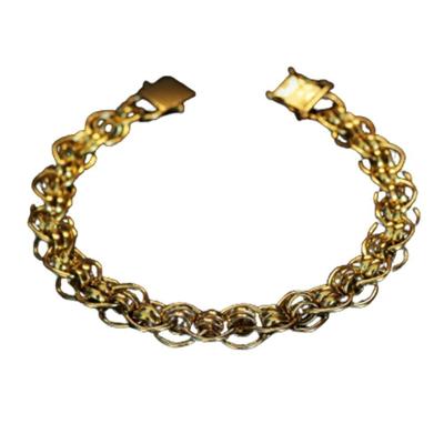 Pulseira Imperador 10mm Elo Redondo Moeda Antiga