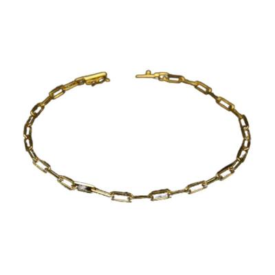 Pulseira Tijolinho De Quina 3mm Moeda Antiga