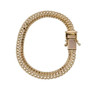 Pulseira Grumet Lacraia Fecho Lateral Duplo 7mm Moeda Antiga.
