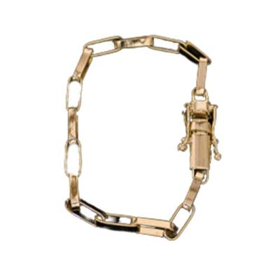 Pulseira Tijolinho Fecho Duplo 4mm Moeda Antiga