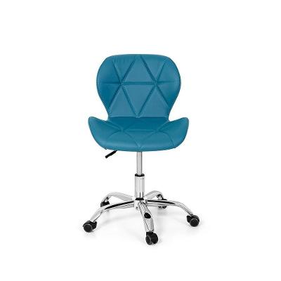 Conjunto 2 Cadeiras Office Eiffel Slim Giratória Turquesa