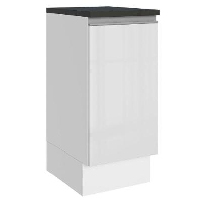 Balcão 100% Mdf 35 Cm 1 Porta Frente Branco Brilho Acordes Madesa Branco