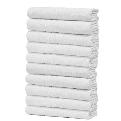 Kit Com 10 Toalhas De Banho Para Hotel - Profissional Prata - Branco