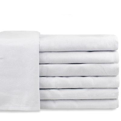 Kit Com 10 Panos De Prato Branco Liso Grosso 50x68cm
