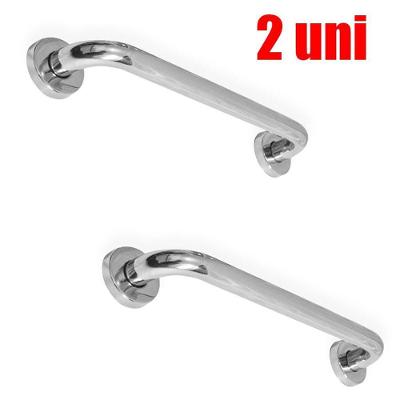 Alça Apoio Barra Inox 30Cm Acessibilidade Kit 2 Unidades