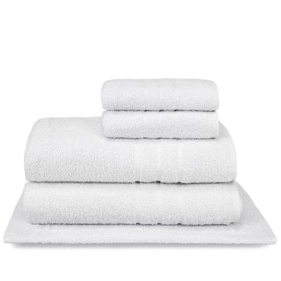 Conjunto De Toalhas 5 Peças 100% Macia Alta Absorção Prata - Branco