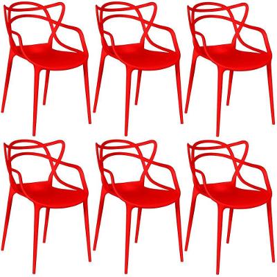 Kit 6 Cadeiras Allegra - Vermelho