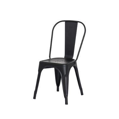 Cadeira Tolix Iron Preto Fosco Aço Industrial Bar