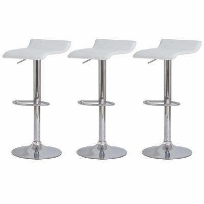 Kit 3 Banquetas Altas Estofadas p/Cozinha Americana branca
