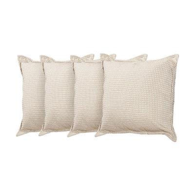 Kit 4 Almofadas Decorativas Bali Linho Estampado - Bege